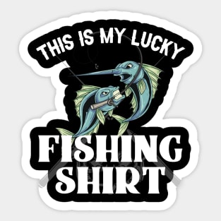 This Is My Lucky Fishing Shirt Fisherman Sticker